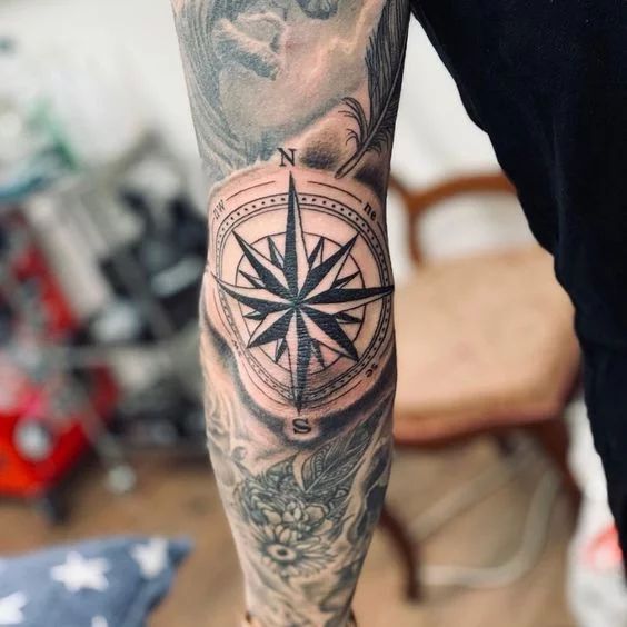 Trendsetting Compass Tattoos for Men: Nautical Designs & Symbolism