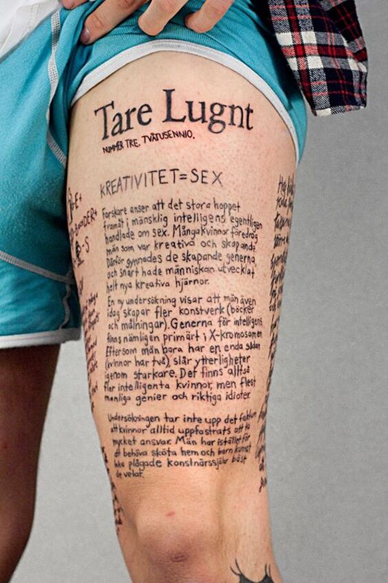 16 Ideas Inspiring Thigh Quote Tattoos for Men: Trends & Ideas for Personal Expression