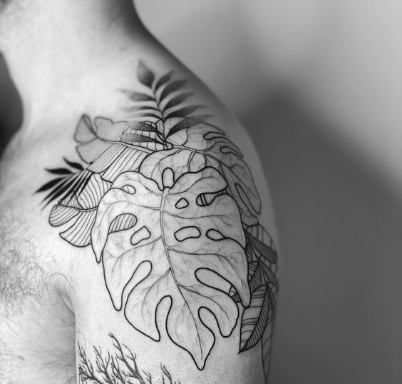 18 Ideas Discover Tropical Leaves Tattoos: Inked Visions of Nature’s Elegance