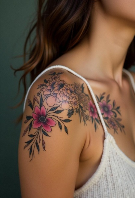 Shoulder Tattoos for Women: A Showcase of Unique and Elegant Designs