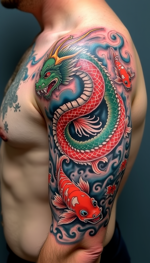 23 Unveiling the Beauty of Japanese Koi Fish Tattoos: Symbolism & Styles Explored