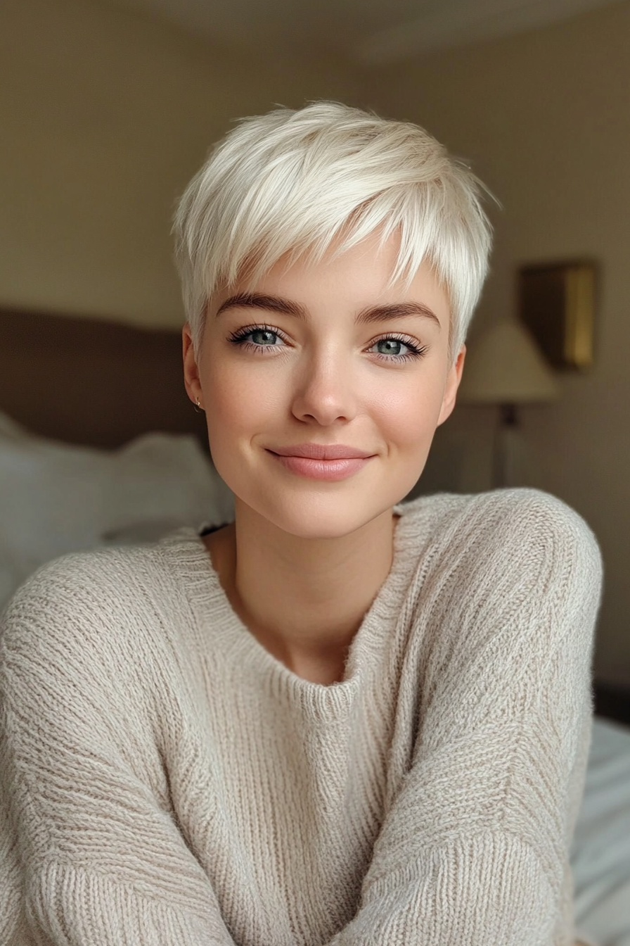 1. Platinum Buzz Pixie (Very Short Pixie Haircuts) - Very Short Pixie Haircuts