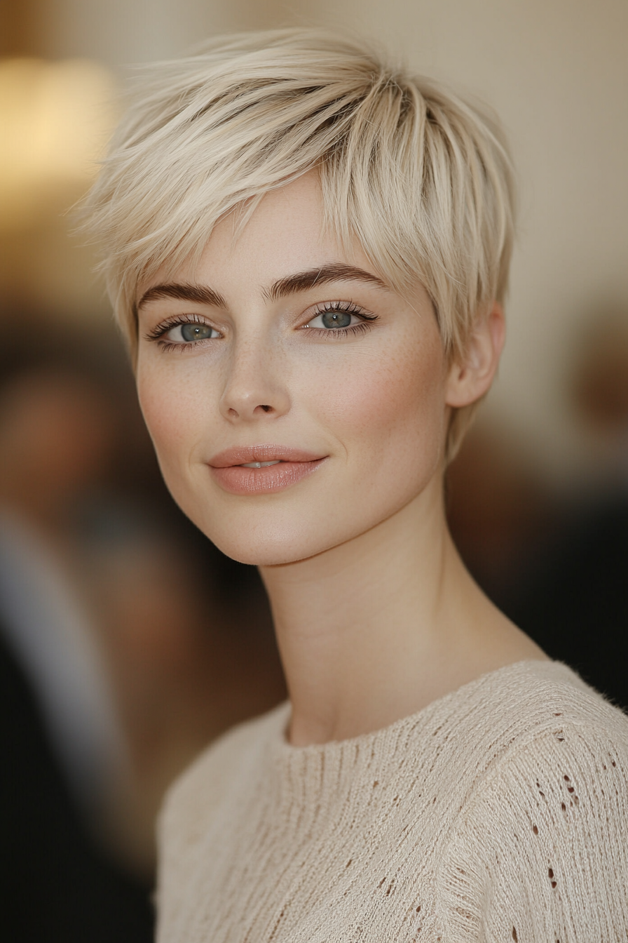 19. Ivory Pixie with Baby Bangs (Very Short Pixie Haircuts) - Very Short Pixie Haircuts