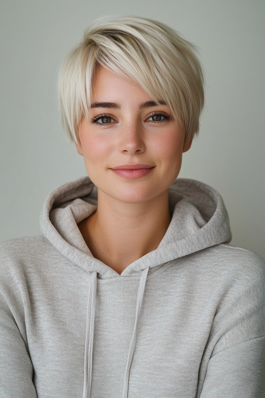 3. Icy Blonde Pixie Shag (Long Pixie Cuts) - Long Pixie Cuts