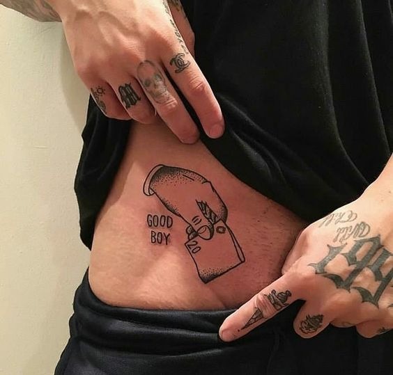 Bold and Creative Stomach Tattoos for Guys That Highlight the Lower Abdomen with Traditional Ideas 2025