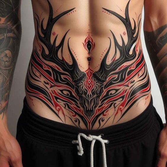 18 Unique Stomach Tattoo Ideas for Men: Inspiring Designs from Tribal Symbols